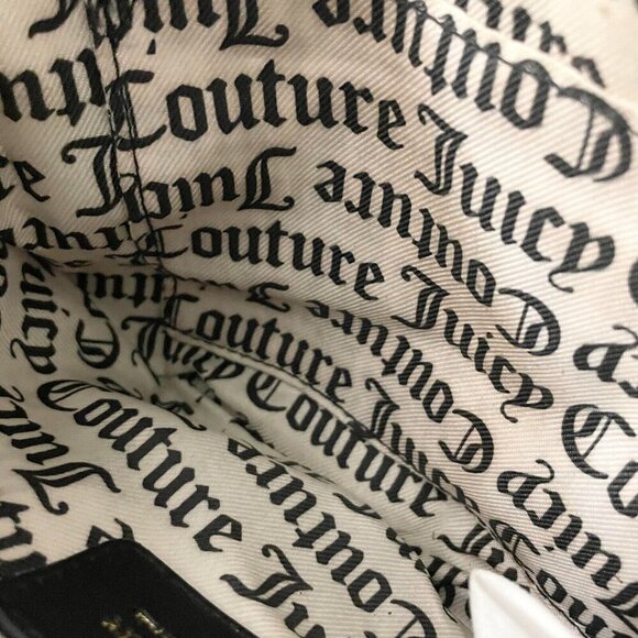 Juicy Couture Small Bag Crossbody Purse Debossed Faux Leather Shoulder Bag Flaws - Picture 10 of 16